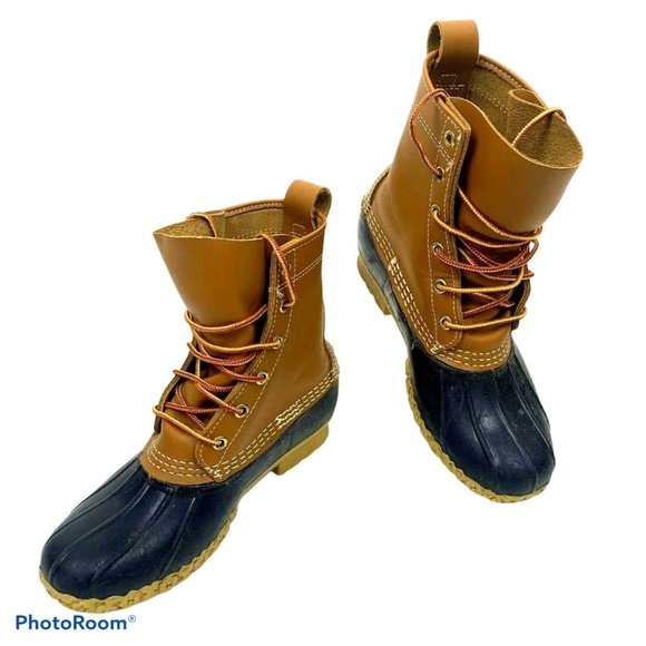 L.L. Bean Shoes - Bean Boots By L.L Bean Women's Blue Tumbled Leather Winter Rain Size 6M
